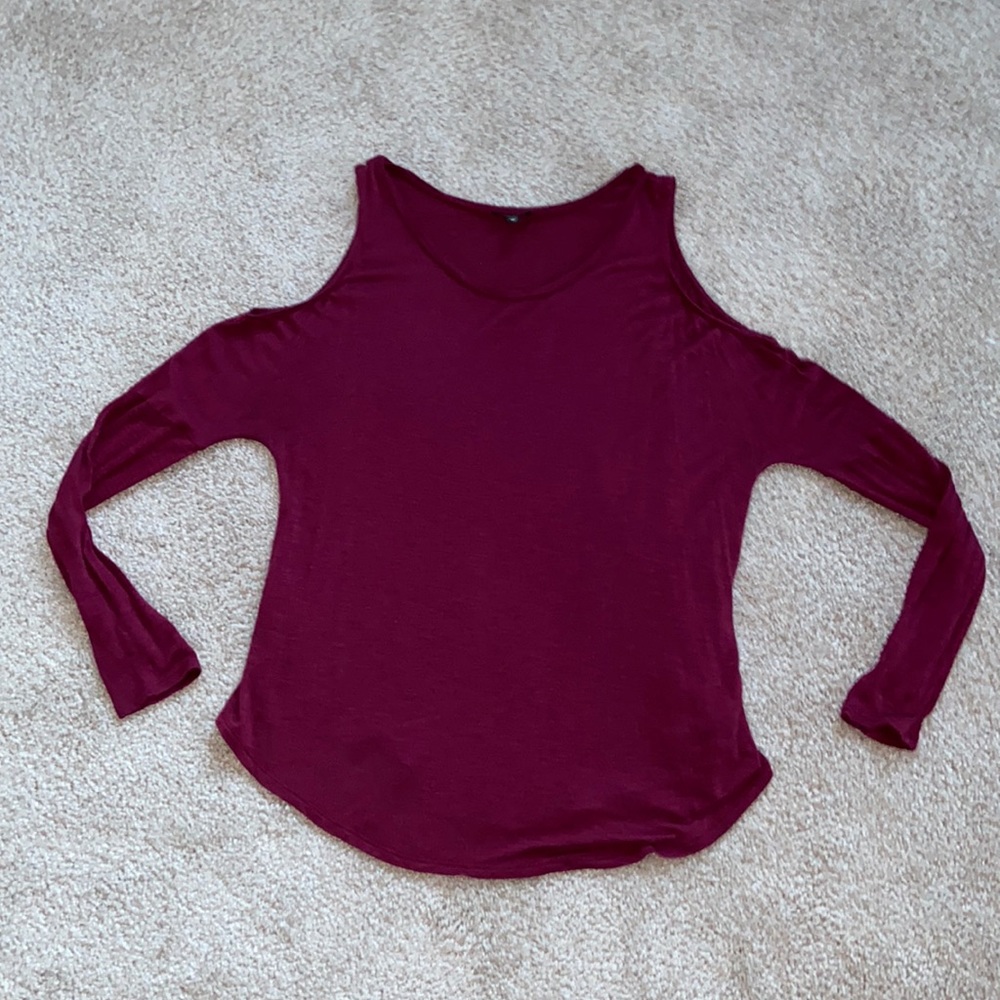 EXPRESS | Maroon Long Sleeve Top